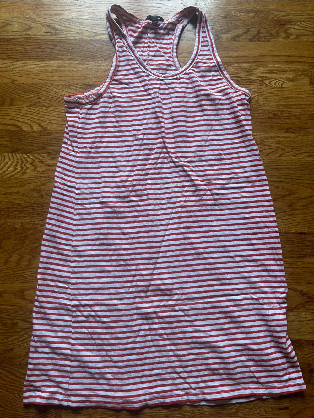 J. Crew Red and White Striped Dress